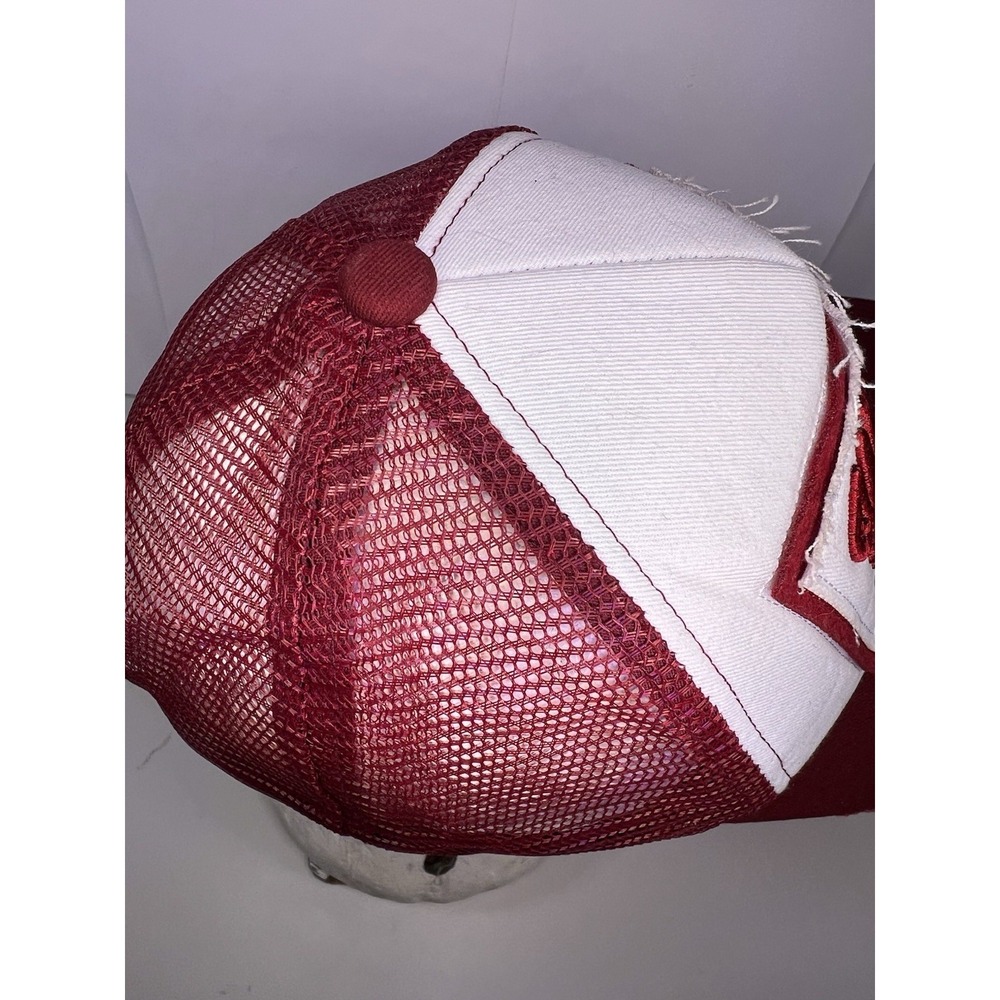 Western New York Vintage Maroon/White Trucker Hat Cap Distressed Snapback - Picture 14 of 16
